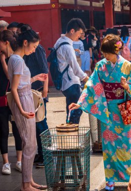 Senso-ji Tapınağı da Asakusa Tapınağı Tokyo - Tokyo, Japonya - 19 Haziran 2018 denir.