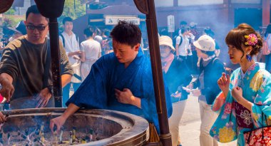 Senso-ji Tapınağı da Asakusa Tapınağı Tokyo - Tokyo, Japonya - 19 Haziran 2018 denir.