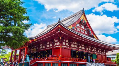 Senso-ji Tapınağı da Asakusa Tapınağı Tokyo - Tokyo, Japonya - 19 Haziran 2018 denir.