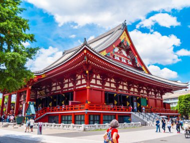 Harika Asakusa Tapınağı Senso-Ji Tapınağı Tokyo - Tokyo, Japonya - 19 Haziran 2018 denir.