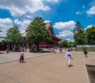 Senso-ji Tapınağı da Asakusa Tapınağı Tokyo - Tokyo, Japonya - 19 Haziran 2018 denir.