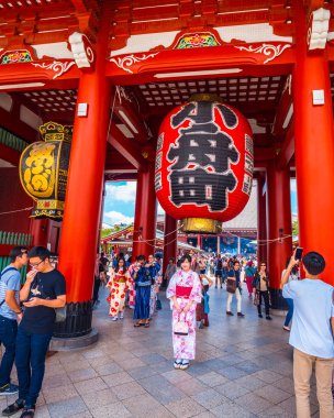 Senso-ji Tapınağı da Asakusa Tapınağı Tokyo - Tokyo, Japonya - 19 Haziran 2018 denir.