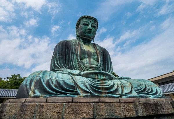 Slavný velký Buddha v chrámu Kamakura Daibutsu — Stock fotografie