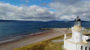 İskoçya - havadan görüntüleri Cromarty Firth fenerinde Cromarty üzerinde uçuş