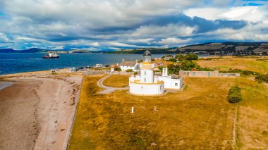 Cromarty deniz feneri Cromarty Firth İskoçya - havadan görünümü