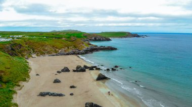 Durness İskoçya Highlands, şaşırtıcı Sango Sand Plajı