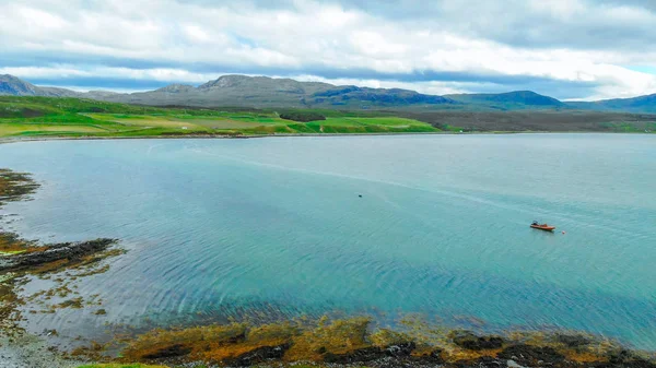 Kyle Durness w Highlands of Scotland - widok z lotu ptaka — Zdjęcie stockowe