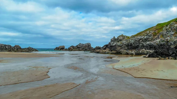 Increíble playa de arena Sango en Durness en las Highlands escocesas —  Fotos de Stock
