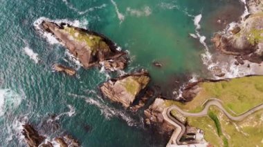 Yukarıdan Dunquin iskele üzerinde harika görünümü