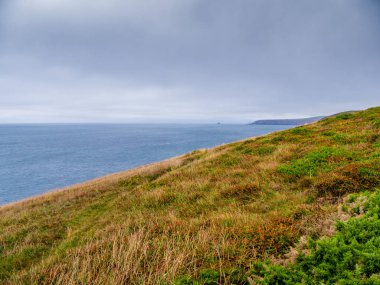 Cornwall İngiltere - kıyı şeridi, inanılmaz landcape üzerinden görünüm