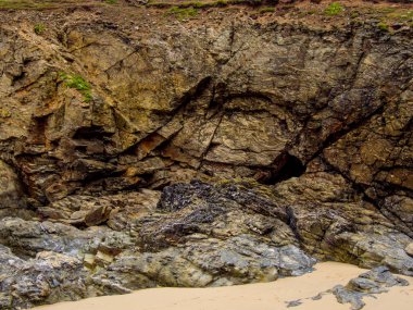 Kayalar ve St Agnes Cornwall, muhteşem sahil şeridi