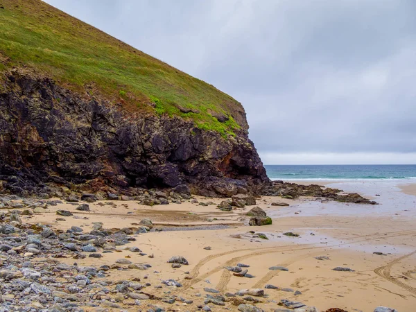 St Agnes strand Cornwall - Angliában szörfösök paradicsoma — Stock Fotó