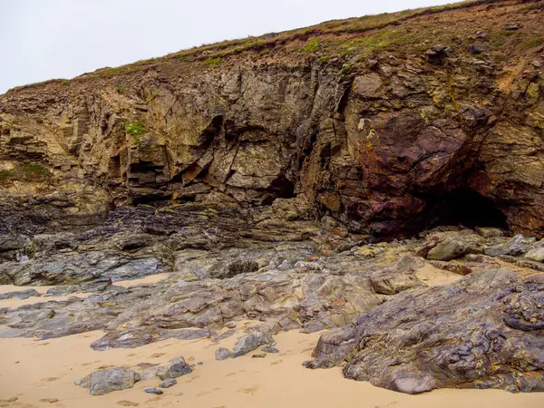 Las rocas y la increíble costa de St Agnes en Cornwall —  Fotos de Stock