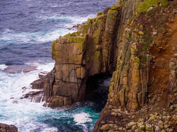 Famous Landmark in Cornwall - Lands End at the Celtic Sea — Stock Photo, Image