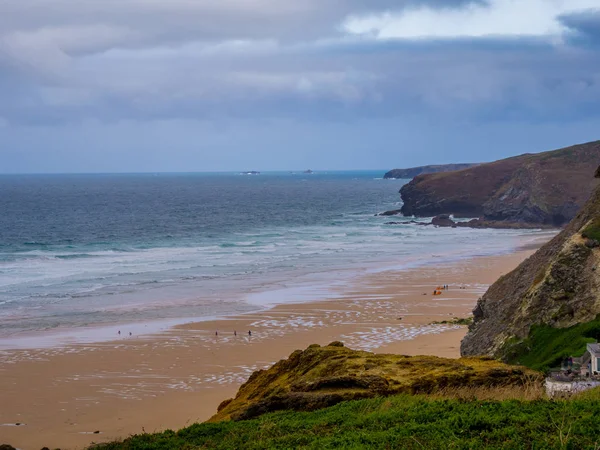 Cornwall England - view over the amazing landcape at the coastline — Stock Photo, Image