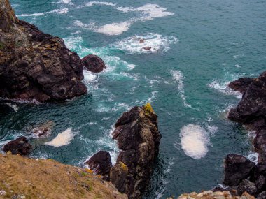 Kynance Cove Cornwall vahşi okyanus su