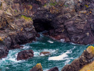 Kynance Cove Cornwall vahşi okyanus su