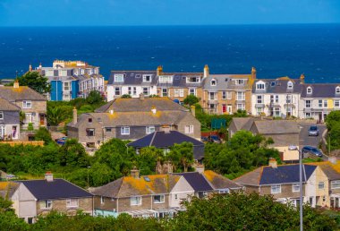 St Ives Cornwall İngiltere'de üzerinde havadan görünümü