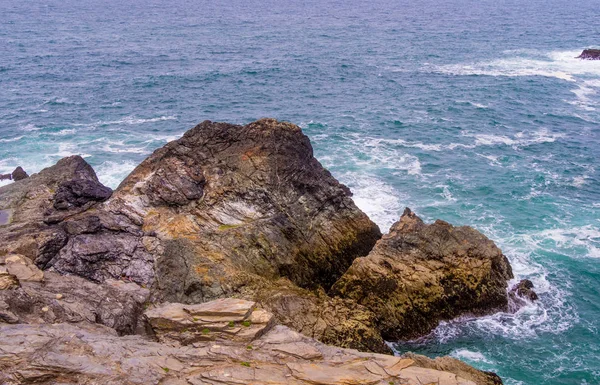 Maravillosa costa de Cornualles en Inglaterra - un hito popular — Foto de Stock