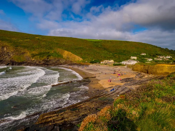 Der Strand von crackington haven cornwall — Stockfoto