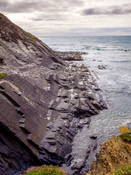 La spiaggia di Crackington Haven Cornovaglia — Foto Stock