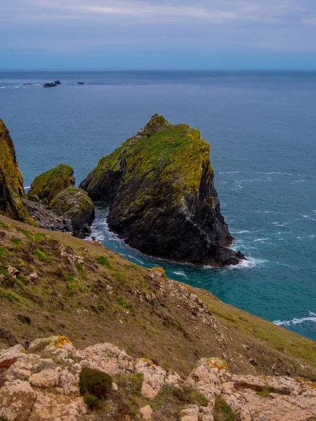 Cornwall Inglaterra - vista sobre el increíble paisaje en la costa —  Fotos de Stock