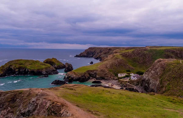 Csodálatos Kynance Öbölben Cornwall Egy Híres Látkép — Stock Fotó