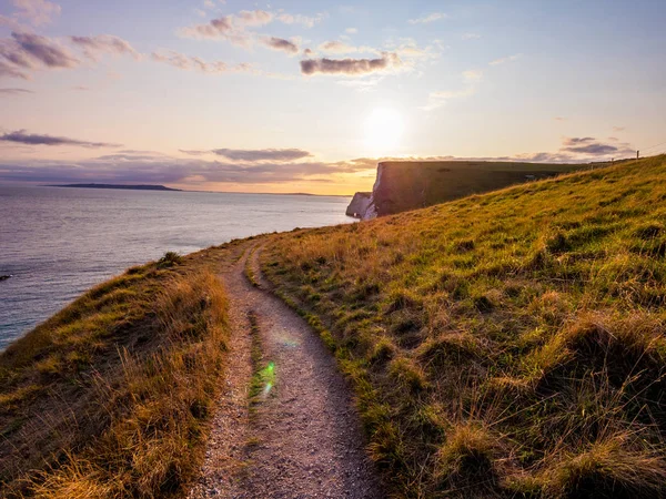 Sentiero costiero a Durdle Door in Inghilterra — Foto Stock