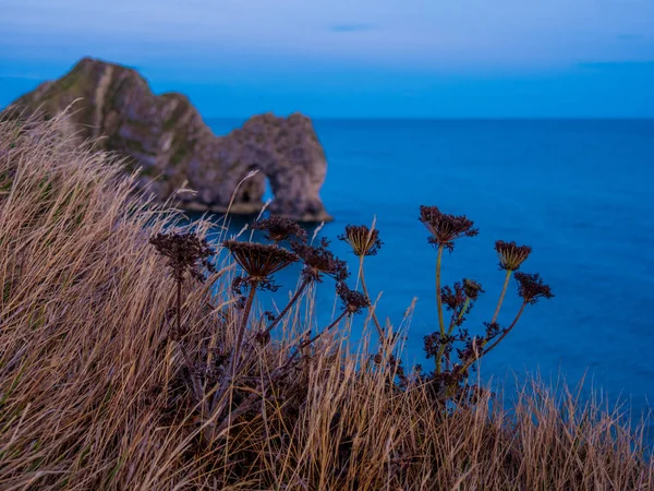 Beautiful Durdle Door at the English Coast in the evening — Stock Photo, Image