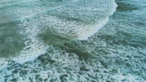 Wild Ocean Water from above - flight over the waves — Stock Video