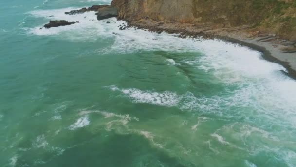 Vista aerea sulla costa della Cornovaglia — Video Stock