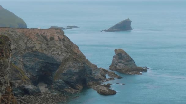 La côte de Cornouailles à Portreath en Cornouailles Angleterre — Video