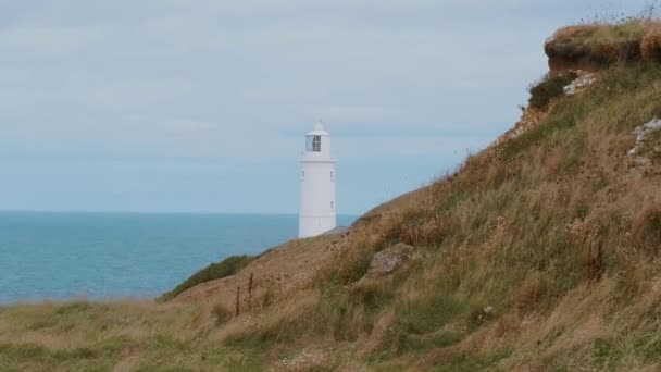 Cornwall England - utsikt över den fantastiska landcape på kusten — Stockvideo