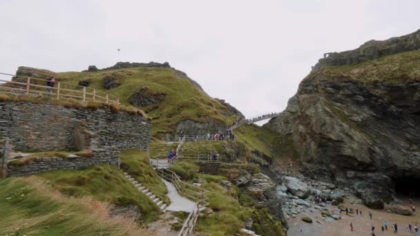 Cornouailles Angleterre - vue sur l'incroyable paysage de la côte — Video