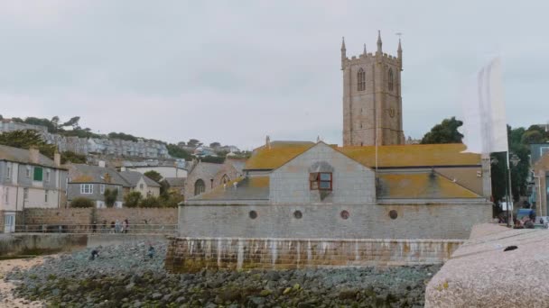 St Ives - a gyönyörű város a angol Cornwall partjainál — Stock videók