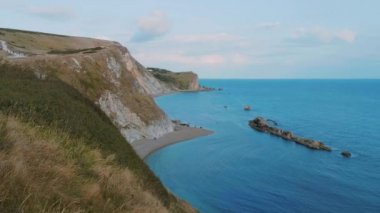 Beyaz Cliffs of England gün batımında