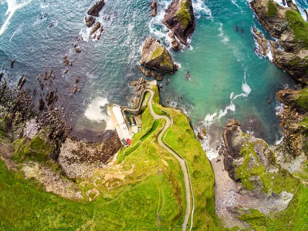 놀라운 공중 전망을 Dunquin 부두 아일랜드 Dingle 반도 Slea 헤드에 — 스톡 사진