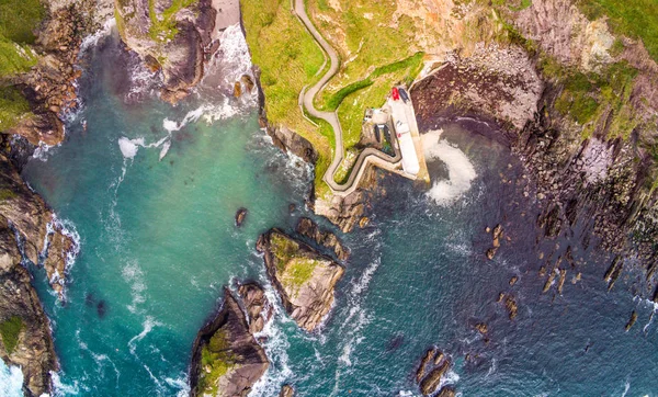 Erstaunliche Luftaufnahme über dunquin pier irland auf dingle peninsula slea head — Stockfoto