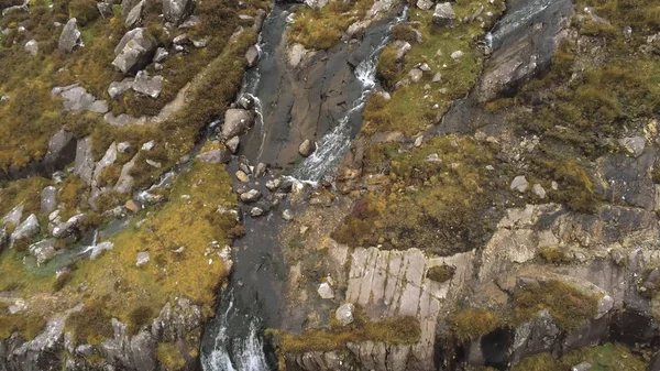 Vista Aérea Cascada Del Torc Connor Pass Península Dingle Irlanda —  Fotos de Stock