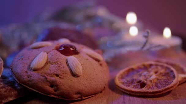 Різдво пряники традиційний німецький lebkuchen — стокове відео