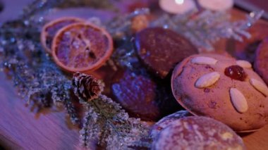 Gingerbread ile dekoratif Noel tablo