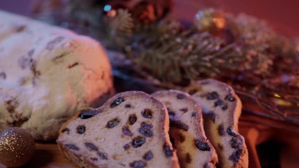 Ciasta pieczone niemiecki specjalistyczna na Boże Narodzenie — Wideo stockowe