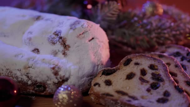 Ciasta pieczone niemiecki specjalistyczna na Boże Narodzenie — Wideo stockowe