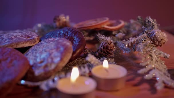 著名的德国莱布库琴圣诞面包 — 图库视频影像