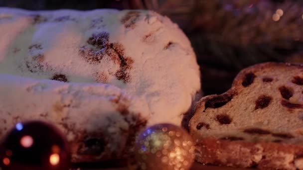 Boże Narodzenie ciasta słynne placek na wakacje — Wideo stockowe