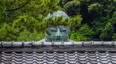 Büyük Buda Kamakura ünlü Tapınağı girişine
