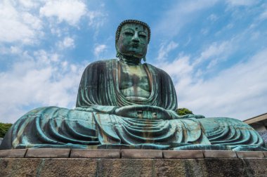 Dünyaca ünlü Daibutsu Buddha - Kamakura 'daki Büyük Buda Heykeli