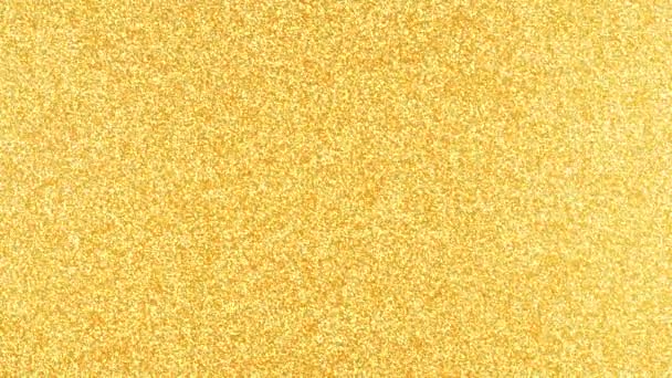 Gyllene Glitter Bakgrund Högupplösta Animerade Guld Bakgrunden Med Reflektioner — Stockvideo