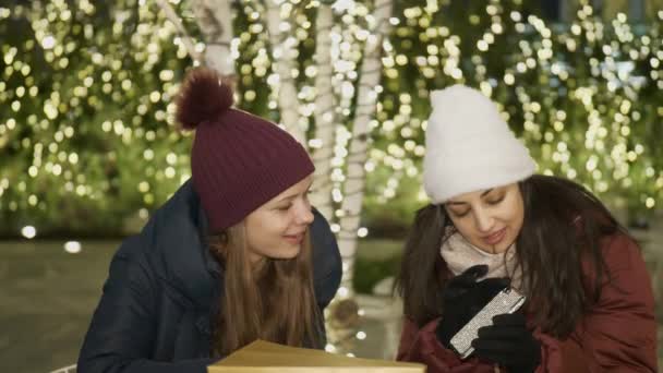 Nakupování na Vánoce nádherný zážitek v New Yorku — Stock video