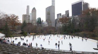 Central Park pistinde kışın buz
